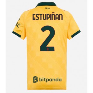 AC Milan Pervis Estupinan #2 Jalkapallovaatteet Naisten Kolmaspaita 2025-26 Lyhythihainen